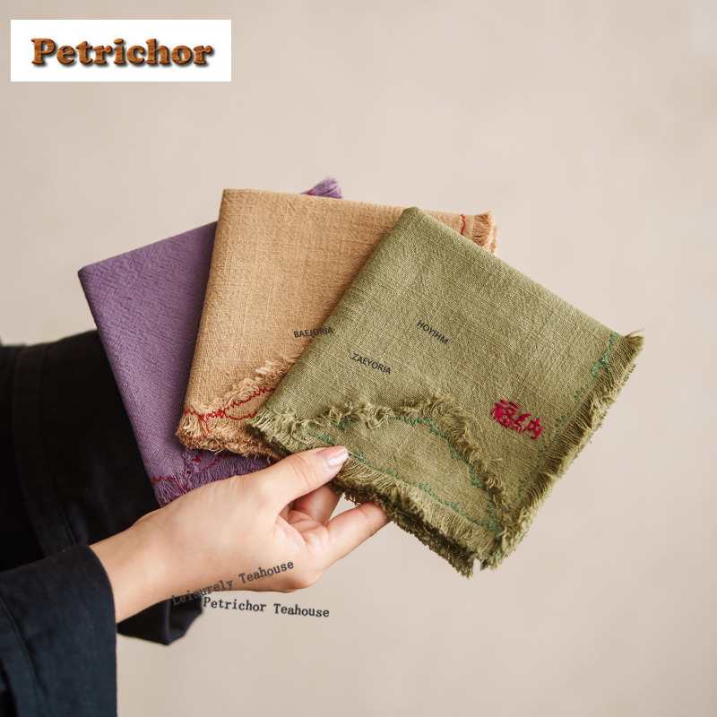 Embroidery Towel - HOYIHM Toalla de Té de Lino