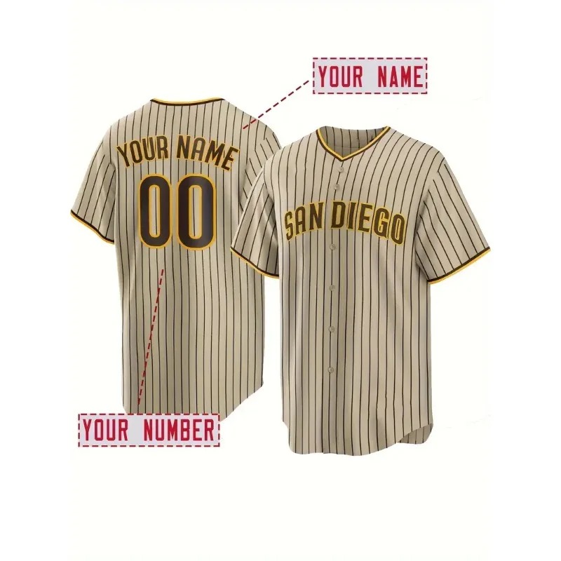 Embroidery Uniform - Camiseta de béisbol bordada con nombre