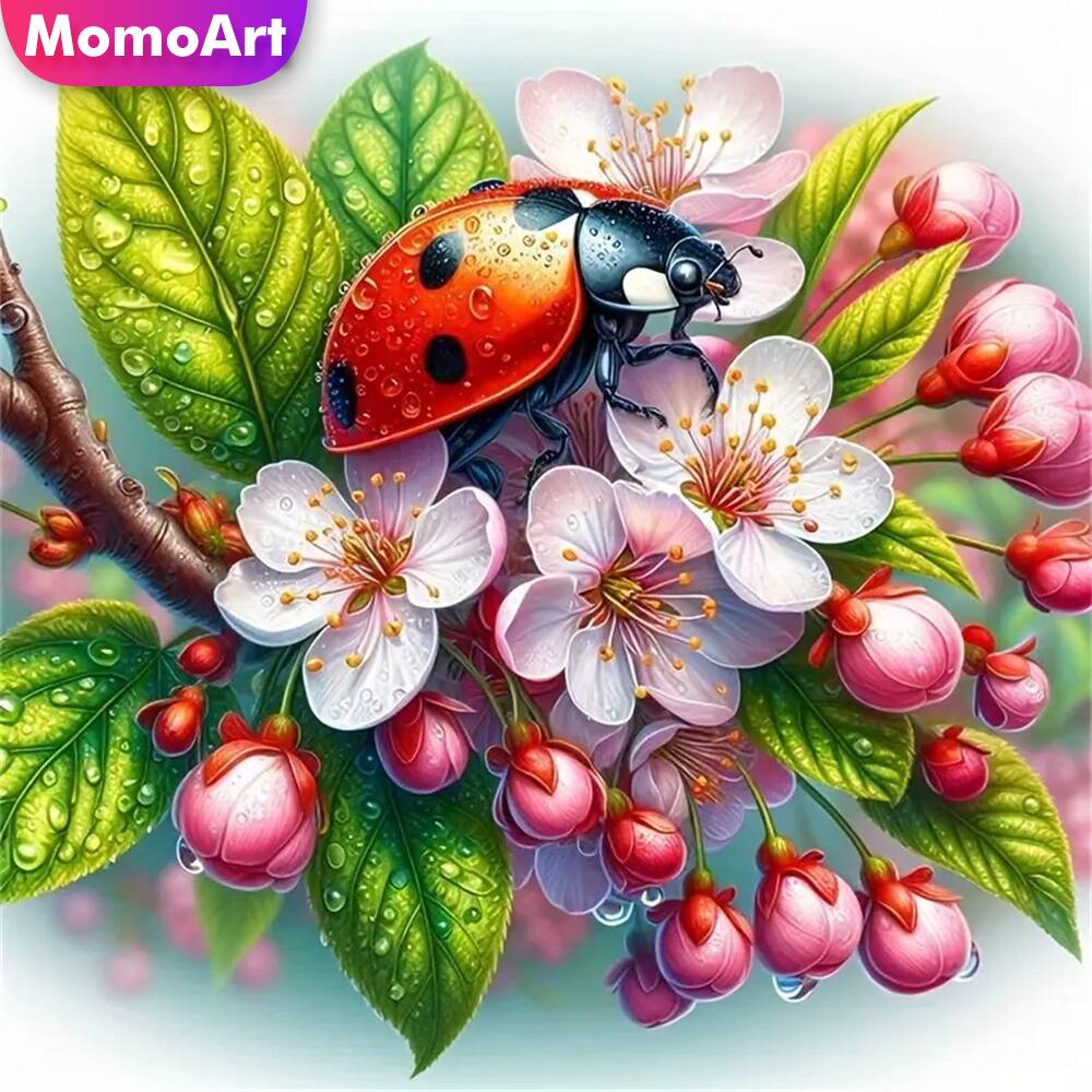 Embroidery Lady Bug - Momoart oso mosaico de diamantes Animal