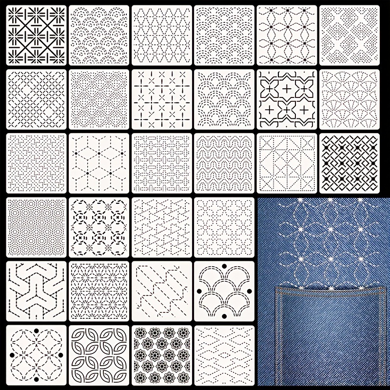 Embroidery Quilting - 30 Uds plantillas de bordado patrones