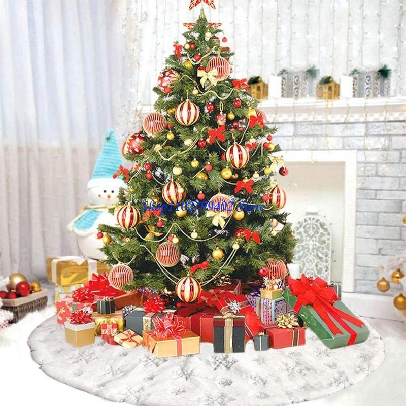 Embroidery Xmas Tree - 547f adorno falda árbol navidad lujo