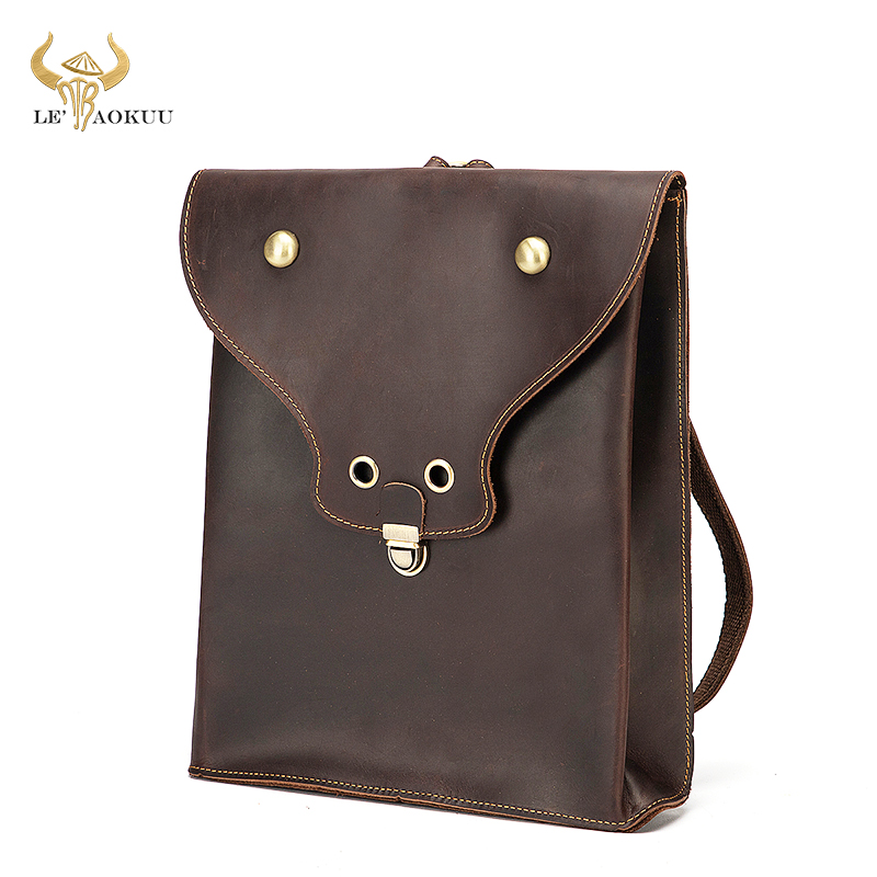 Embroidery University - Mochila De piel Crazy Horse para