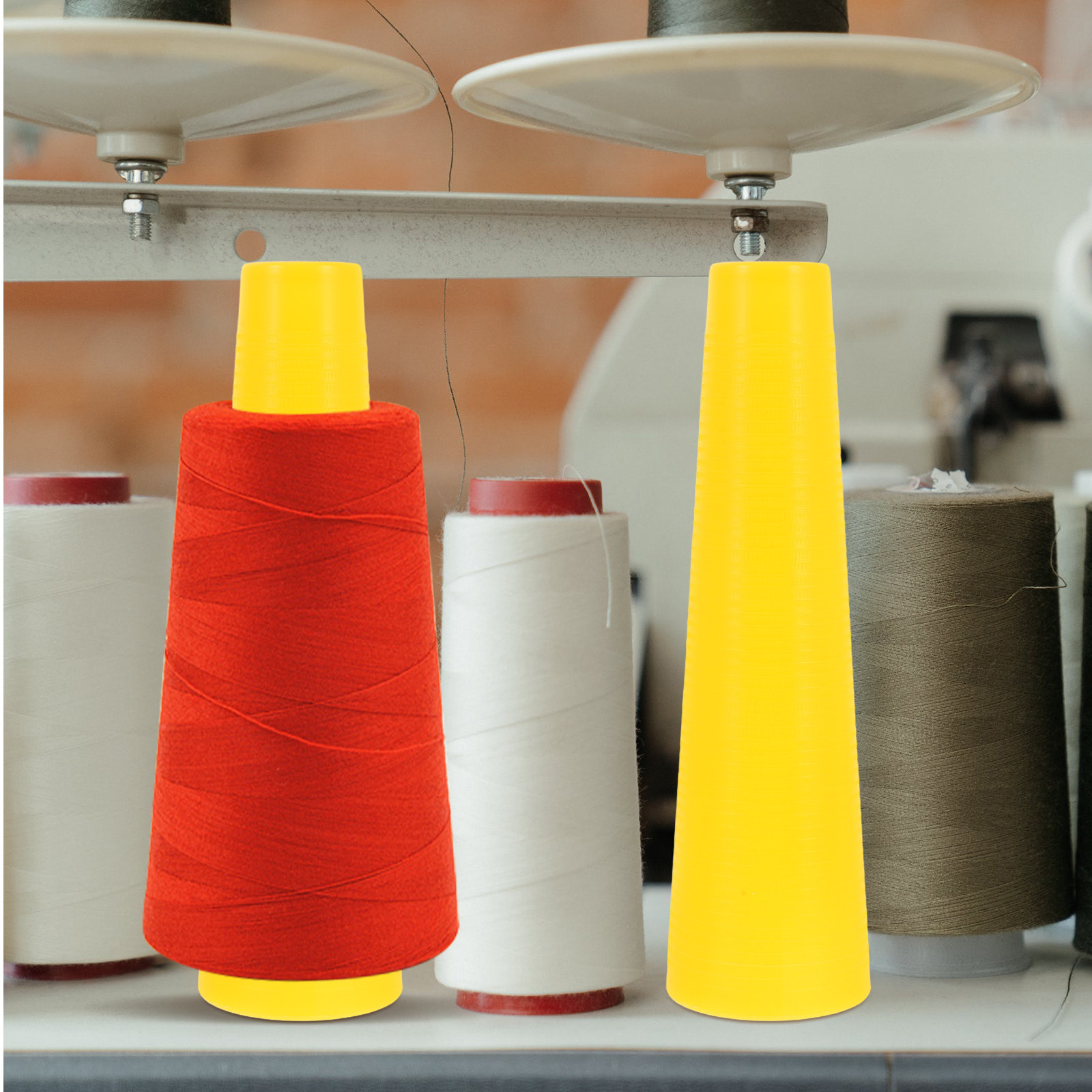 Embroidery Thread Yarn - 10 Bobinas Cónicas de Plástico Resistentes