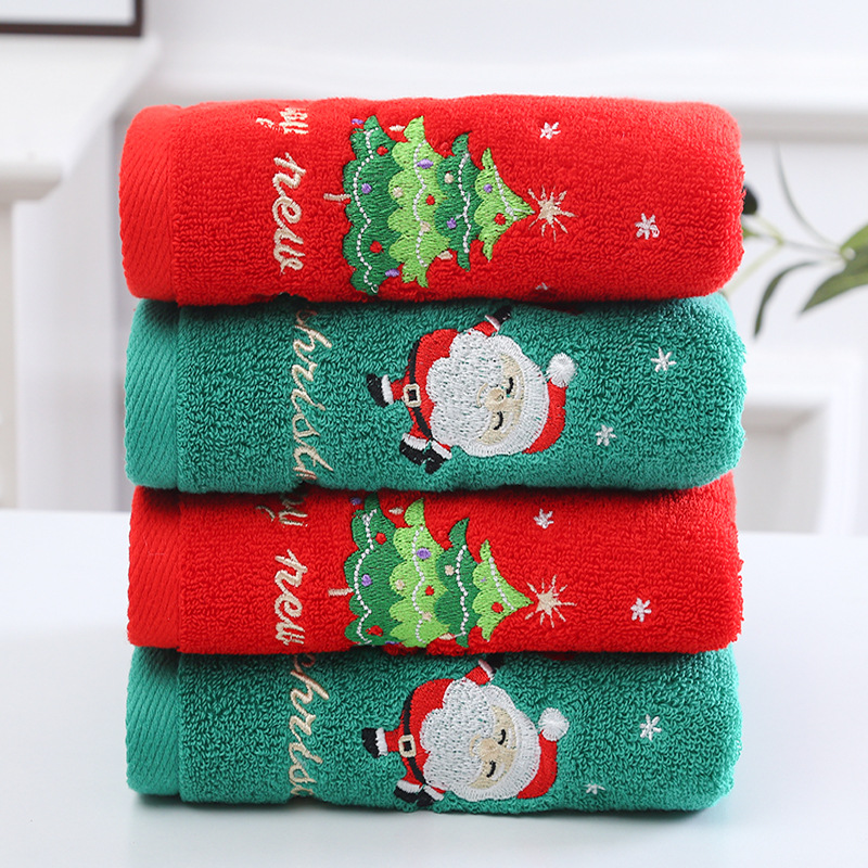 Toalla de baño de microfibra a - Embroidery Xmas Tree reseña y precio