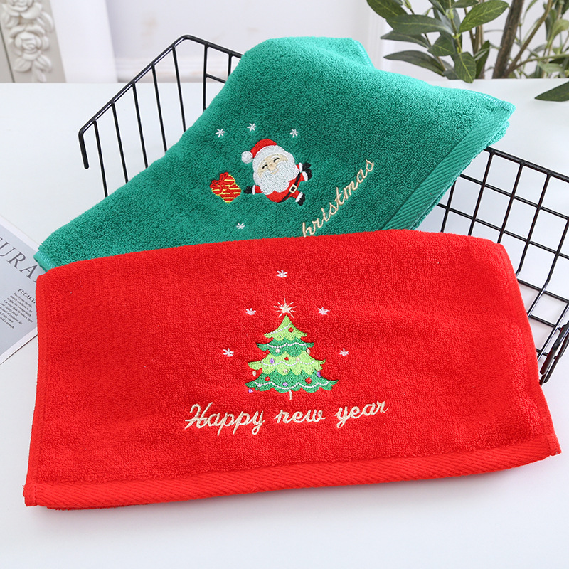 Toalla de baño de microfibra a - Embroidery Xmas Tree reseña y precio