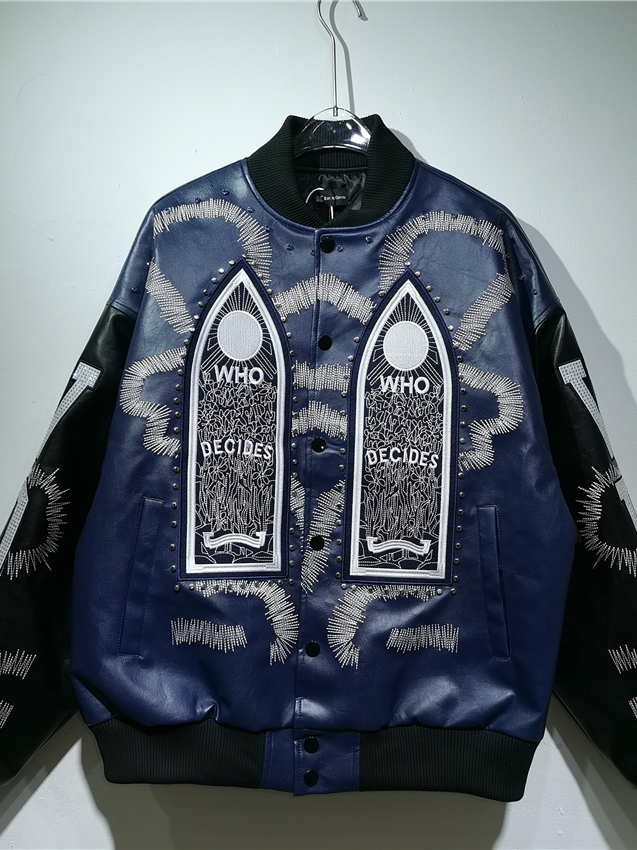 Chaqueta de cuero PU estilo mo - Embroidery Gothic reseña y precio