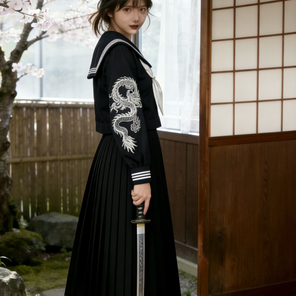 Traje de Marinero Japonés Esti - Embroidery Uniform reseña y precio