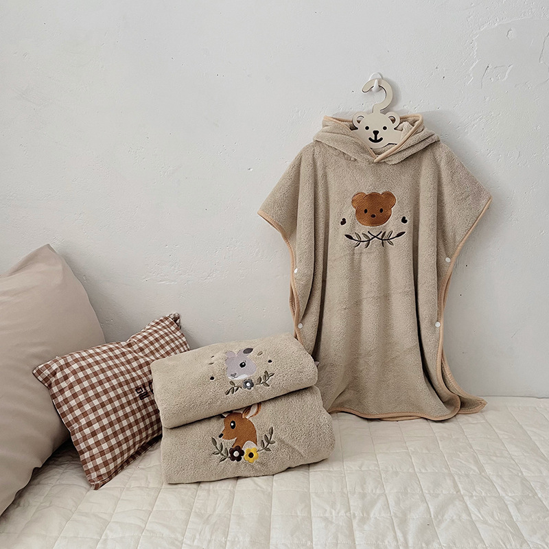 Capas de lana Coral para niños - Embroidery Towel reseña y precio