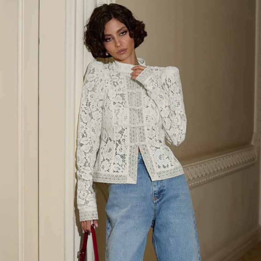 Linad elegante bordado Puff ma - Embroidery Uniform reseña y precio