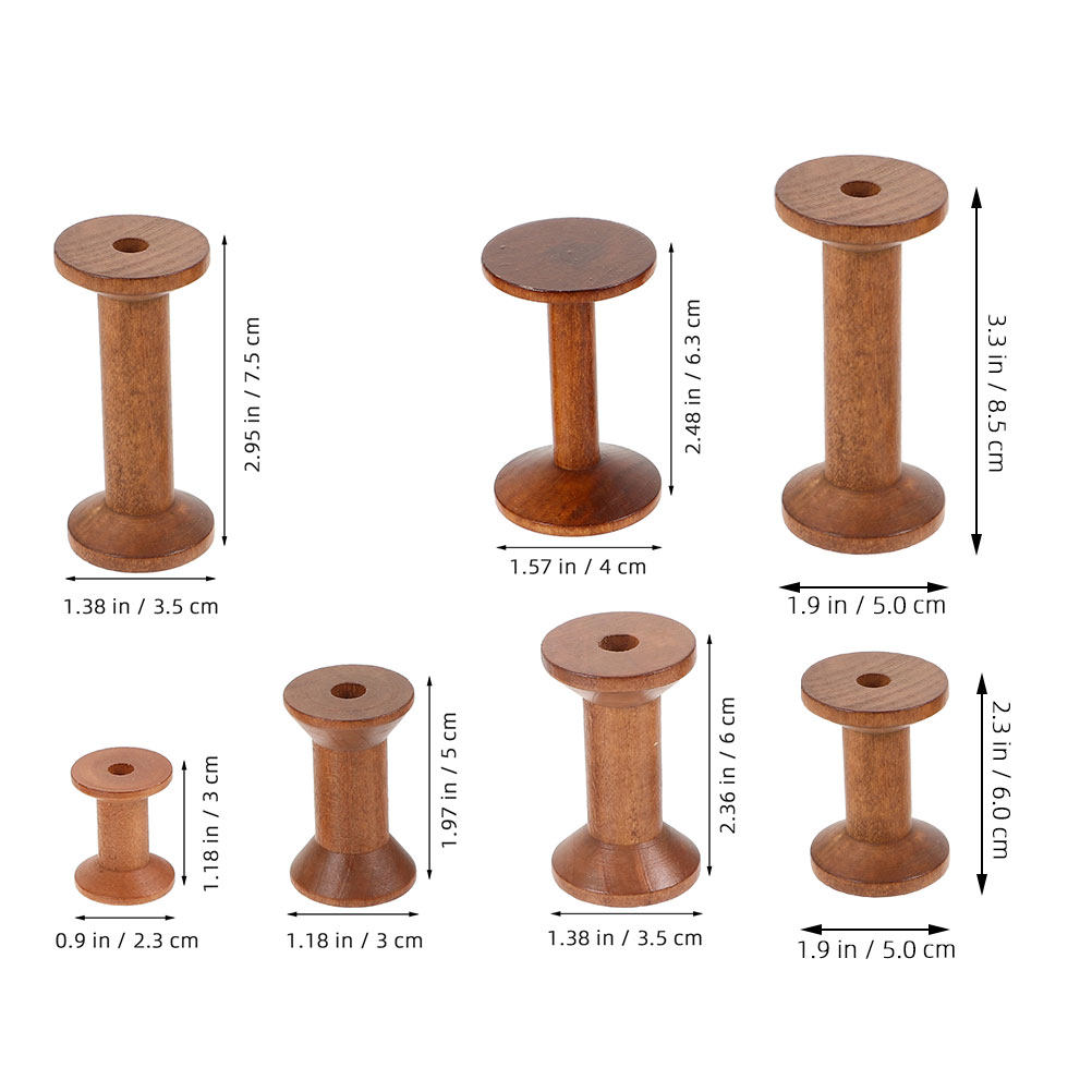 7 Bobinas de Madera Vintage pa - Embroidery Thread Yarn reseña y precio