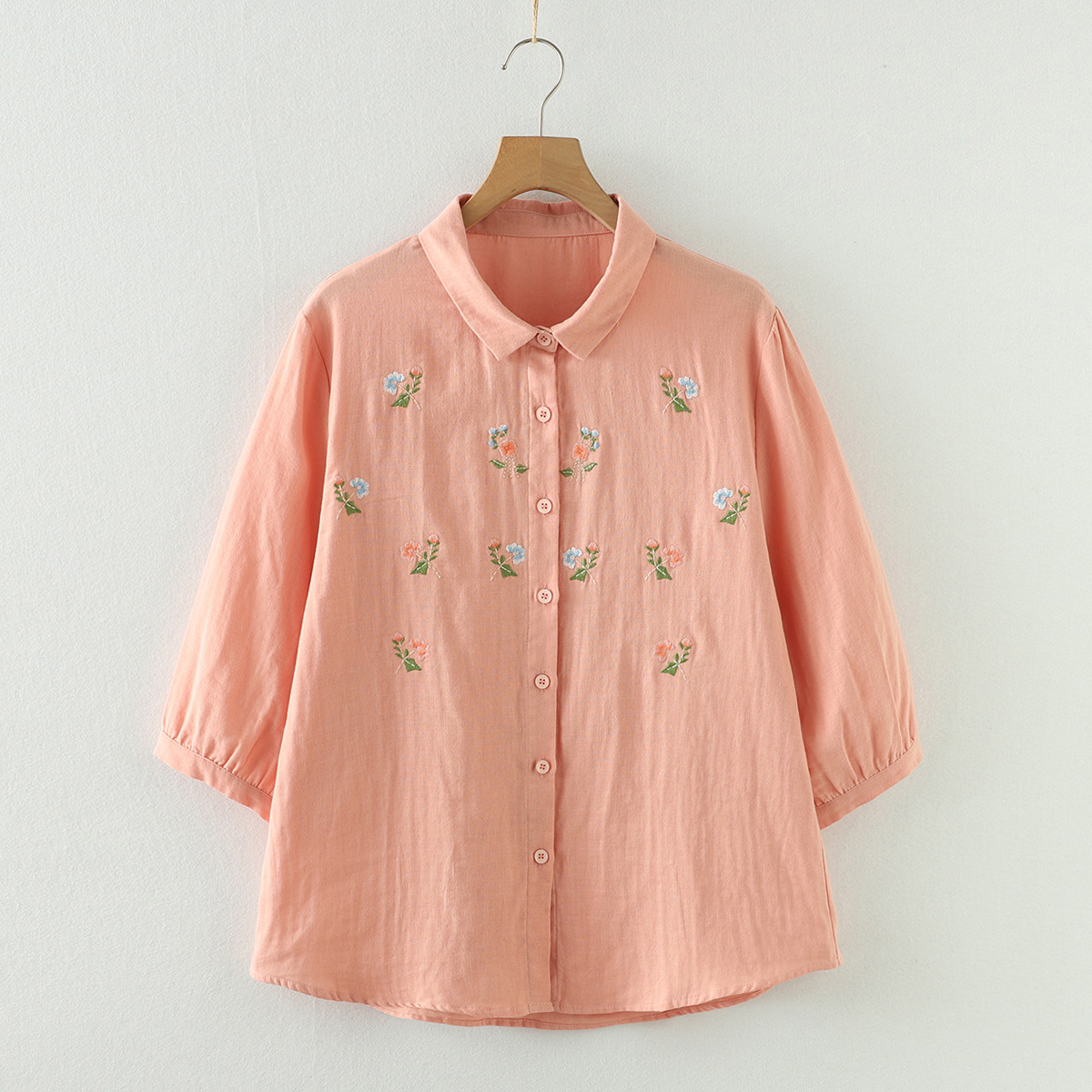 Nueva camisa de manga 3/4 de h - Embroidery Thread Yarn reseña y precio