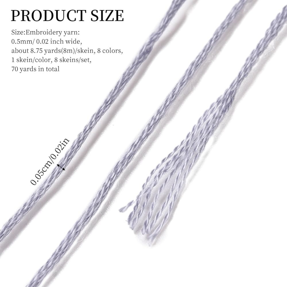 8 ovillos, 70 yardas, pulseras - Embroidery Thread Yarn reseña y precio