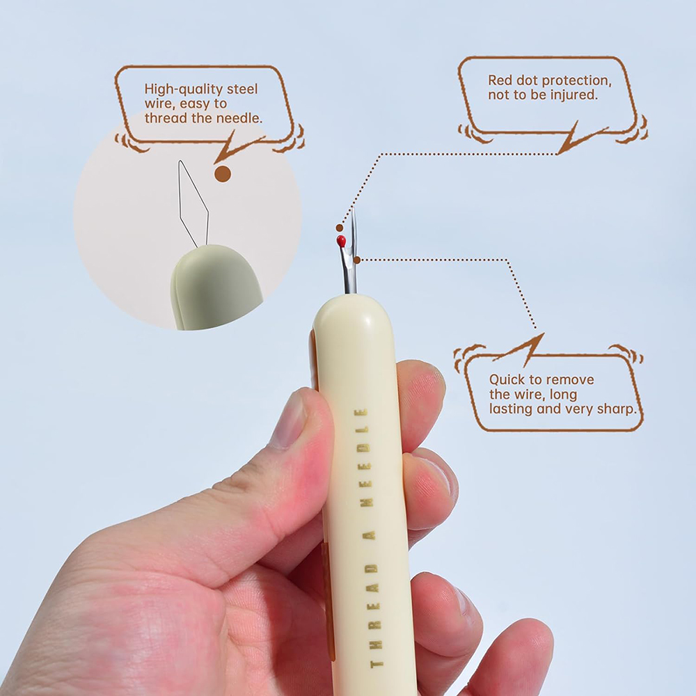 Enhebrador de agujas 2 en 1, h - Embroidery Removal Tool reseña y precio