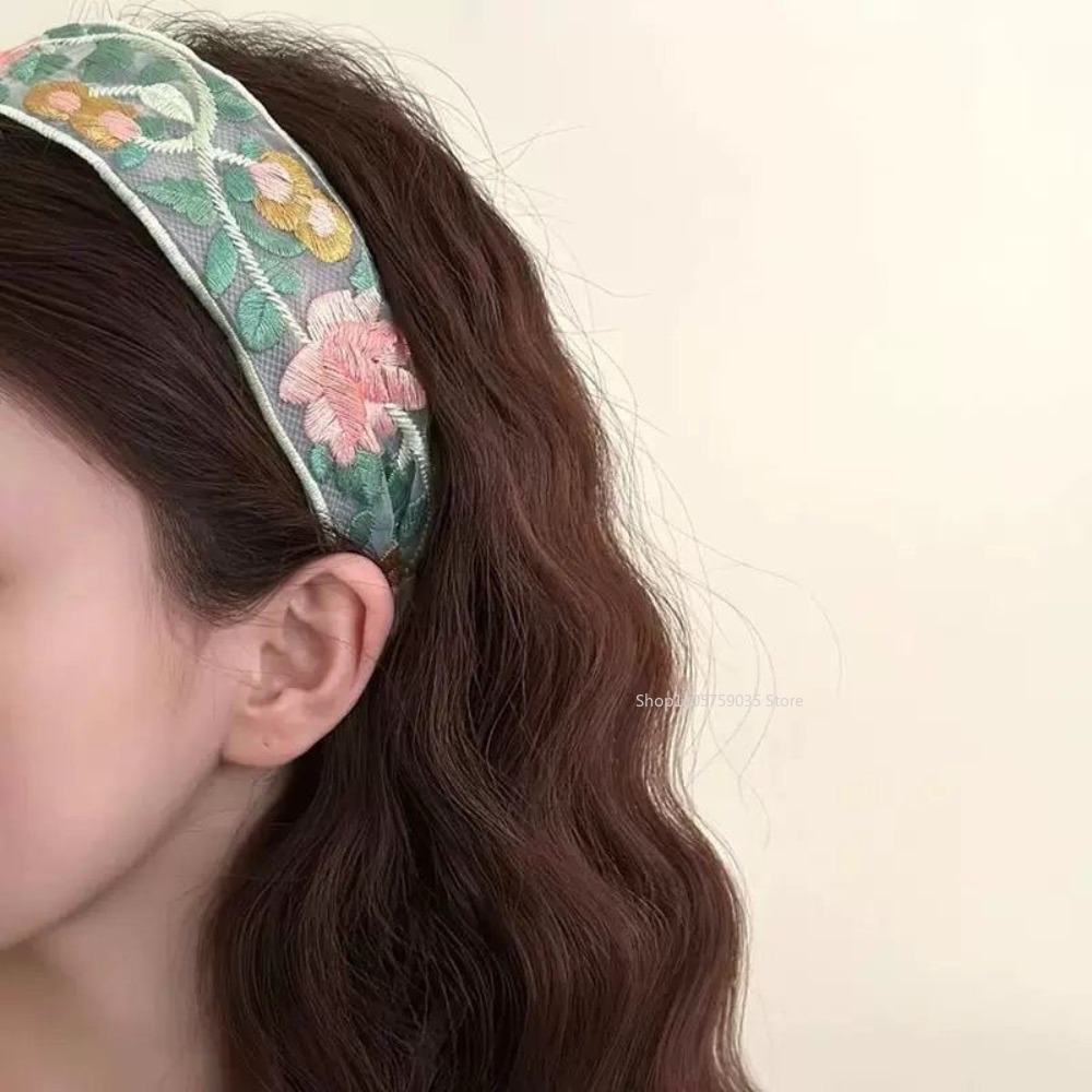 Diadema de encaje floral con b - Embroidery Hoop reseña y precio