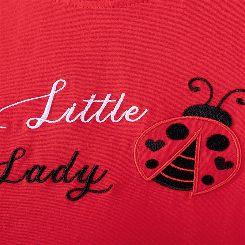 Vestidos de manga corta para n - Embroidery Lady Bug reseña y precio