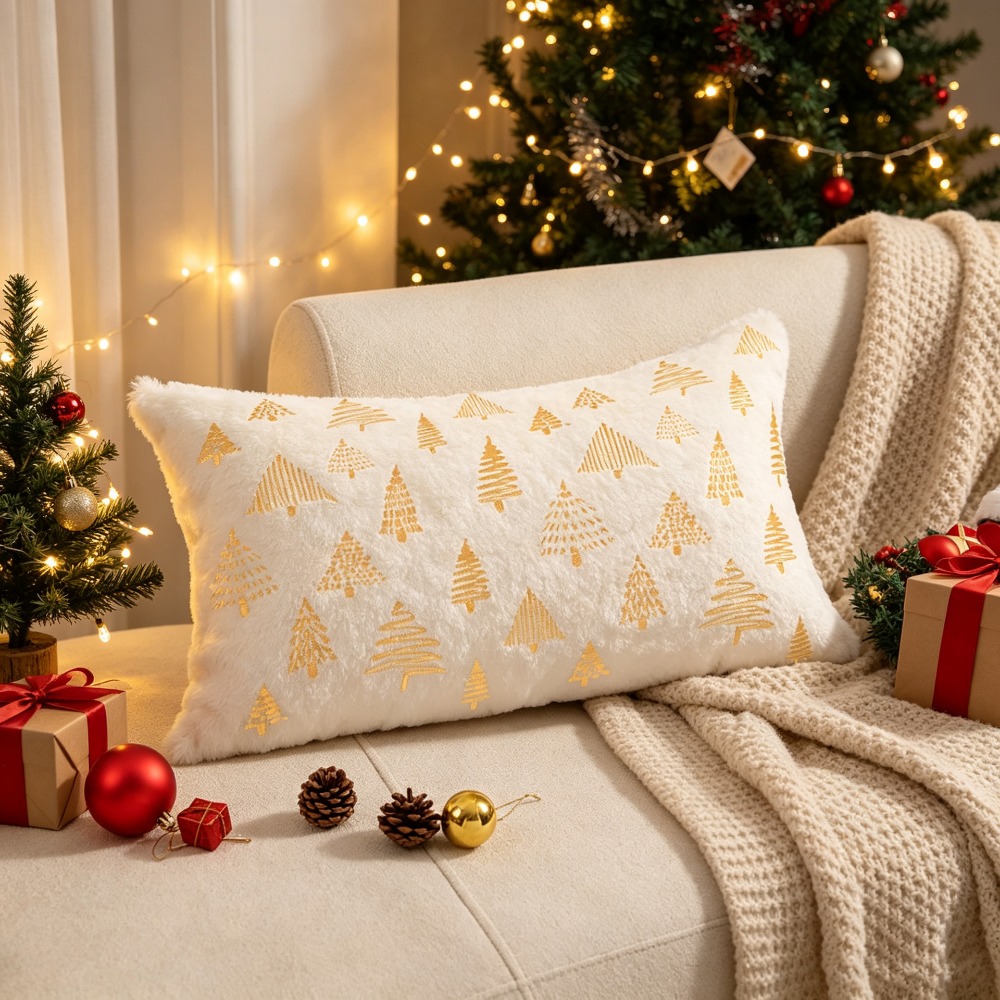 Funda de cojín navideña nórdic - Embroidery Xmas Tree reseña y precio