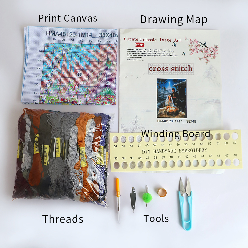 Lienzo impreso de dibujos anim - Dmc Floss Set reseña y precio